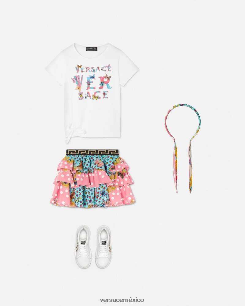 Versace camiseta con logo blanco y estampado ropa niños 84626J1931