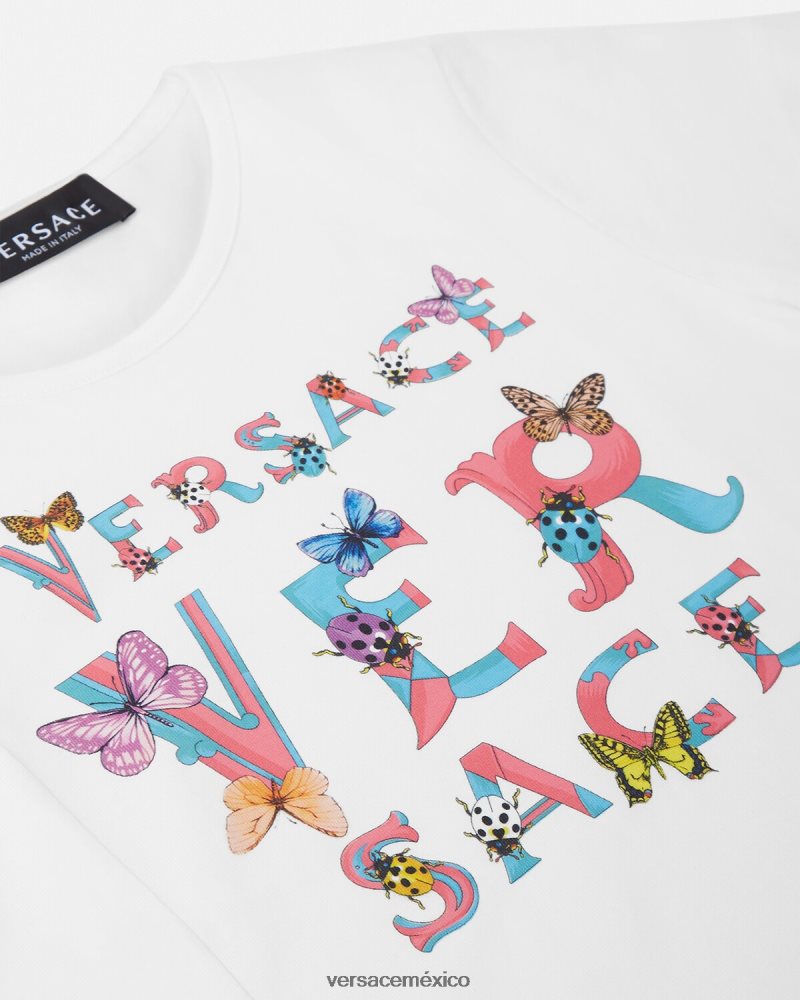 Versace camiseta con logo blanco y estampado ropa niños 84626J1931
