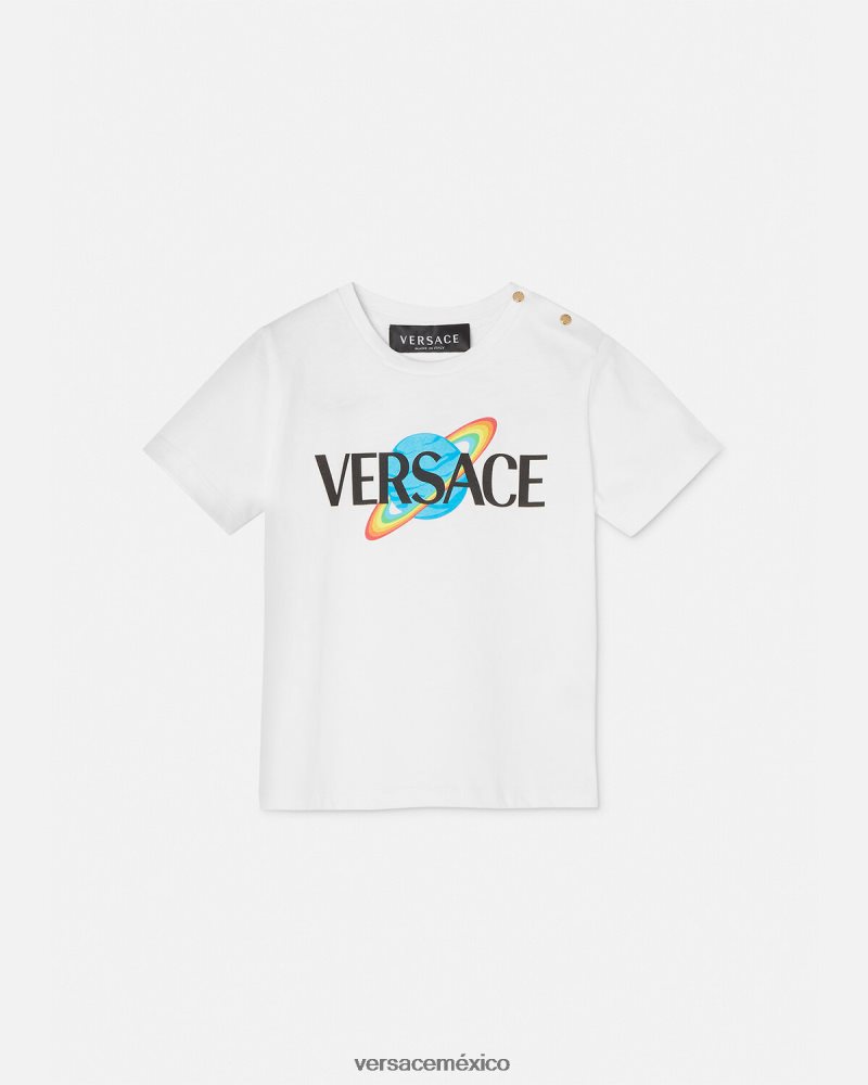 Versace camiseta con logo para bebé blanco y estampado ropa niños 84626J1883