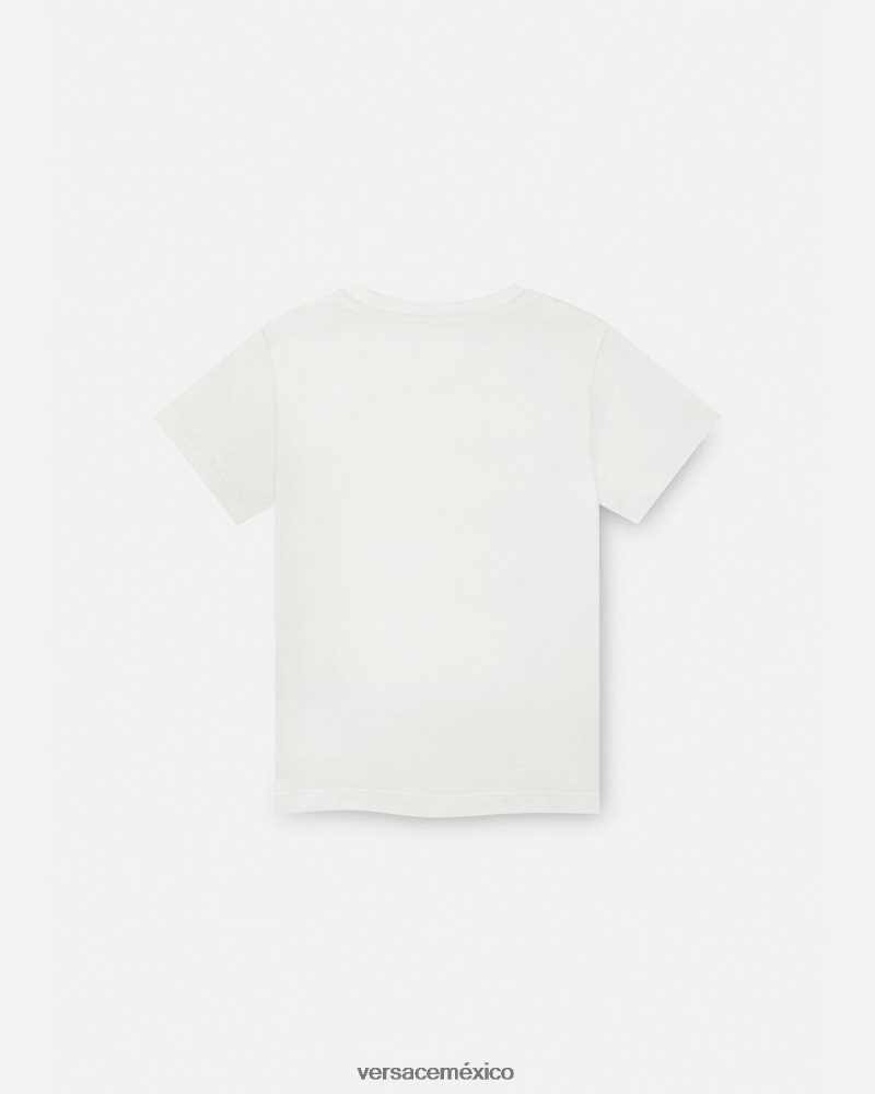 Versace camiseta con medusa de cristal blanco ropa niños 84626J1964