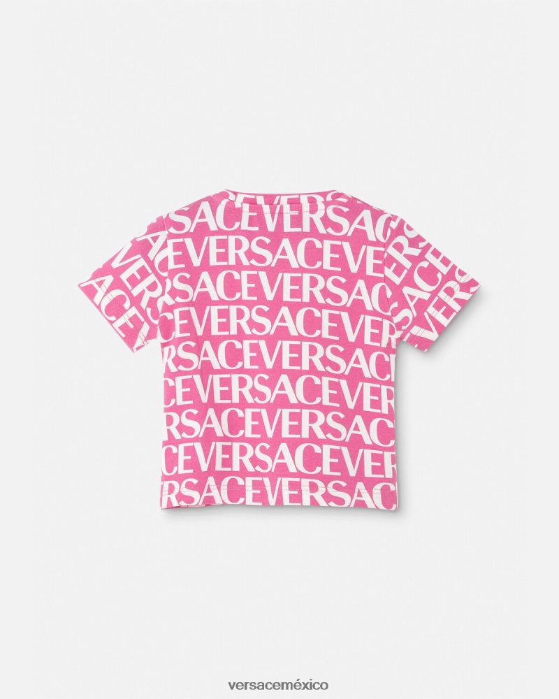 Versace camiseta de bebé por toda la prenda rosa y estampado ropa niños 84626J1920