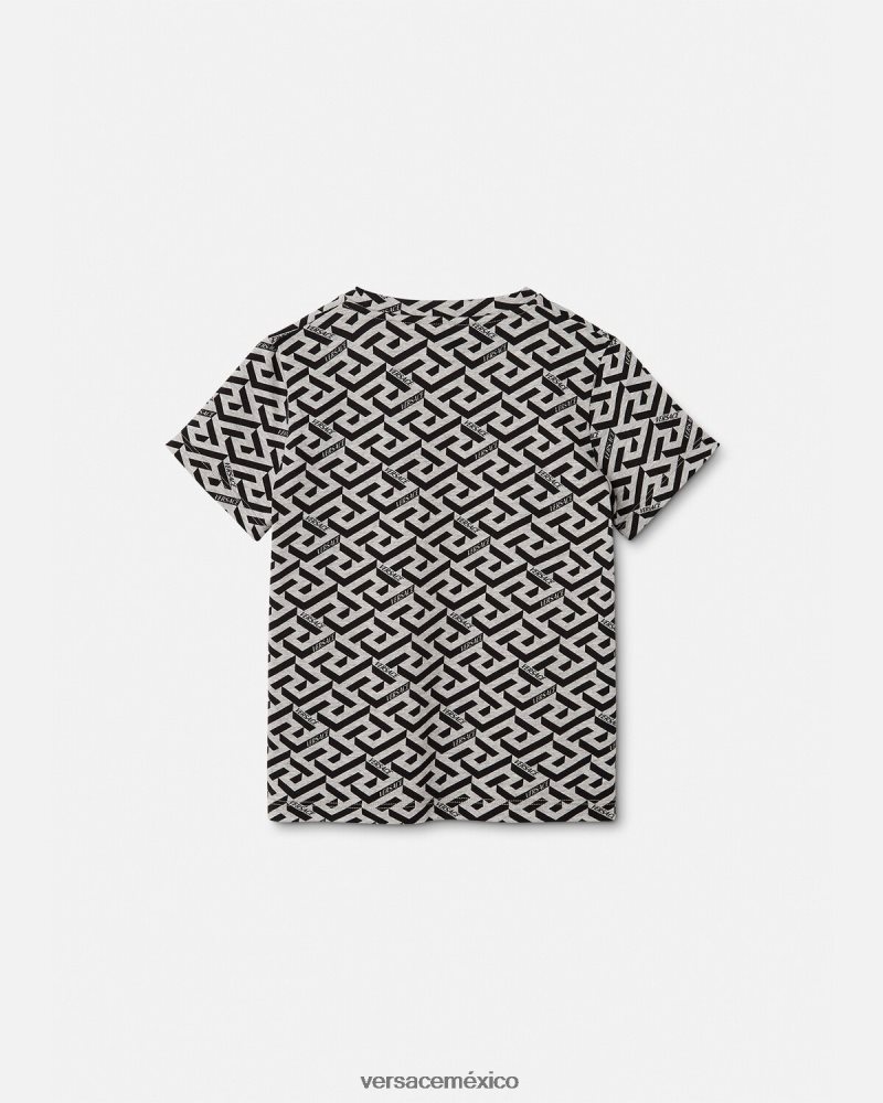 Versace camiseta la greca gris y estampado ropa niños 84626J2115