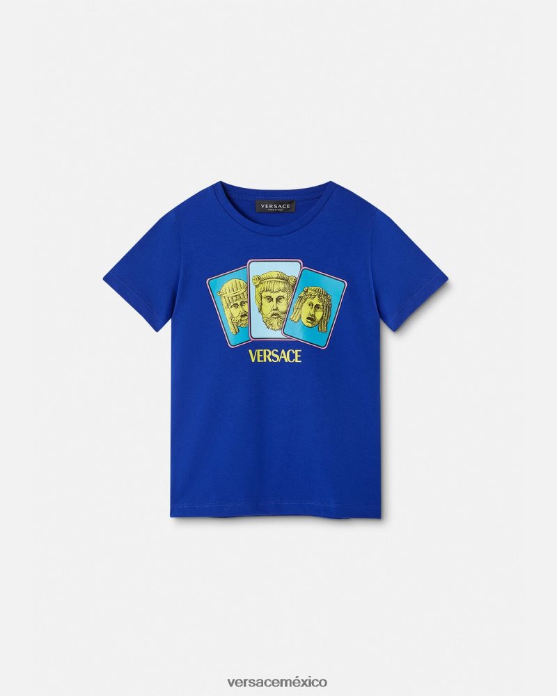 Versace camiseta le maschere azul ropa niños 84626J2121