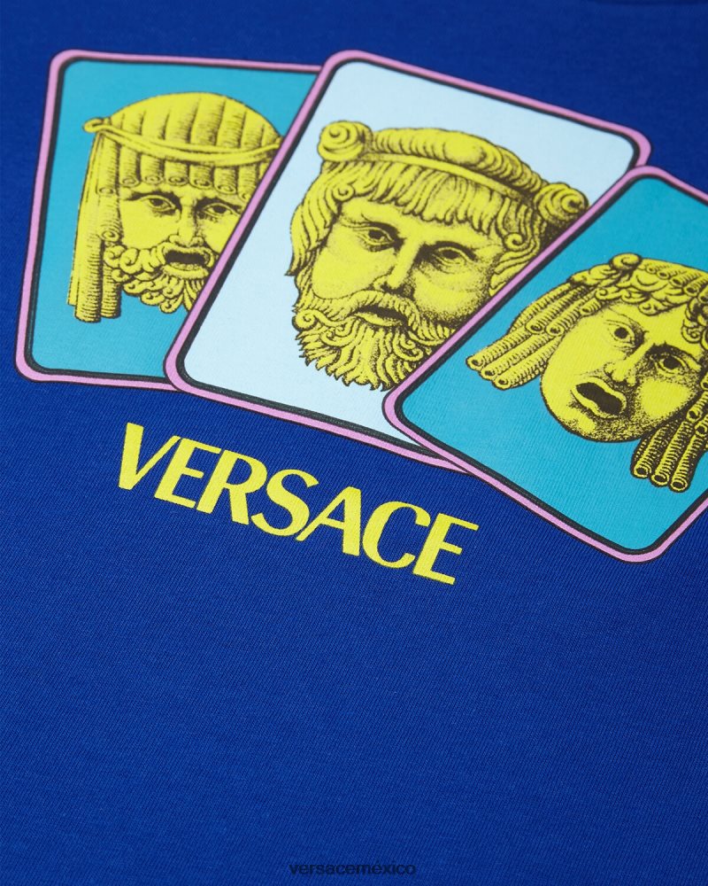 Versace camiseta le maschere azul ropa niños 84626J2121