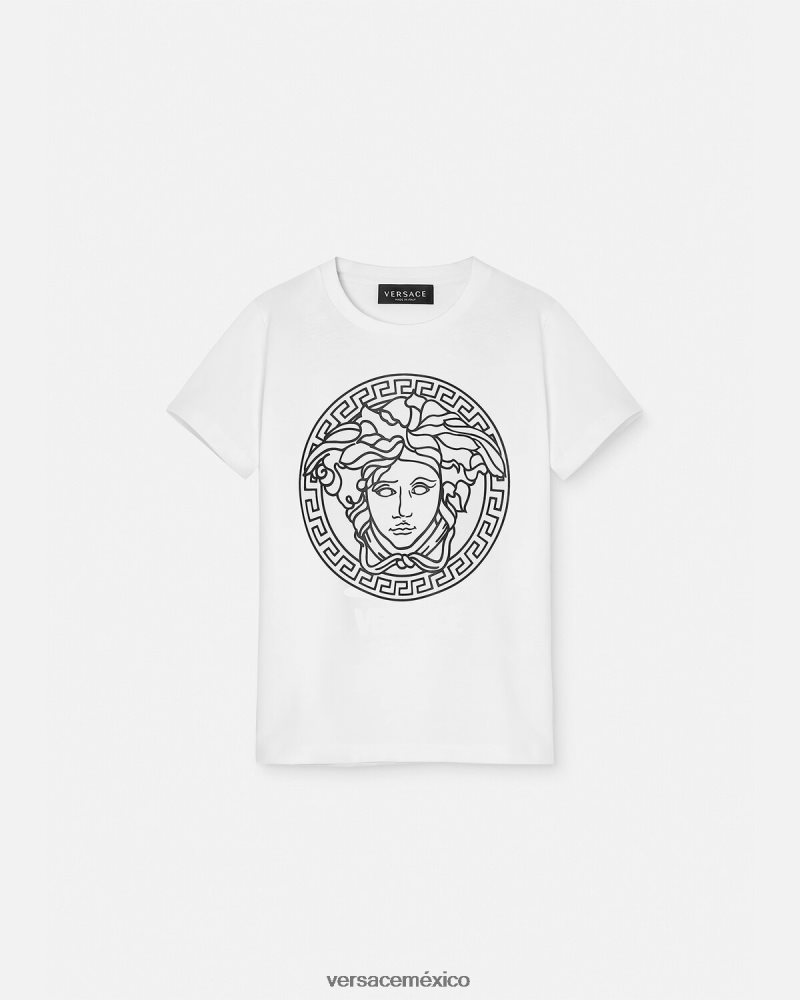 Versace camiseta medusa blanco negro ropa niños 84626J1966