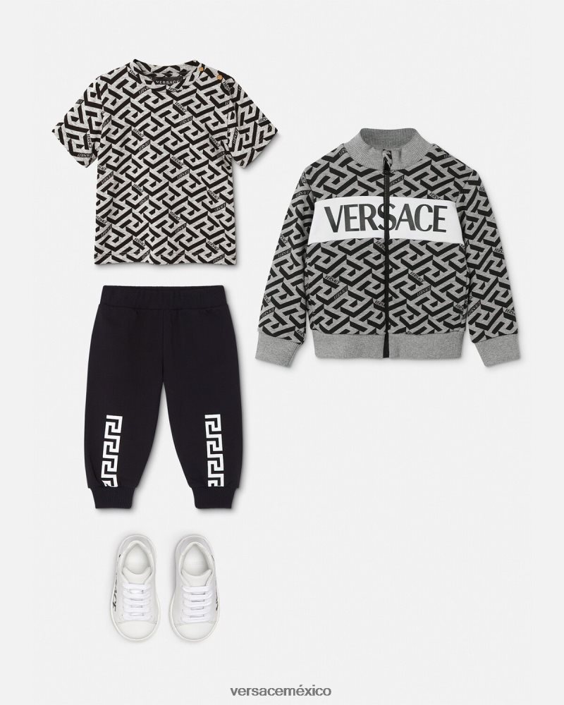 Versace camiseta para bebé la greca gris y estampado ropa niños 84626J1910