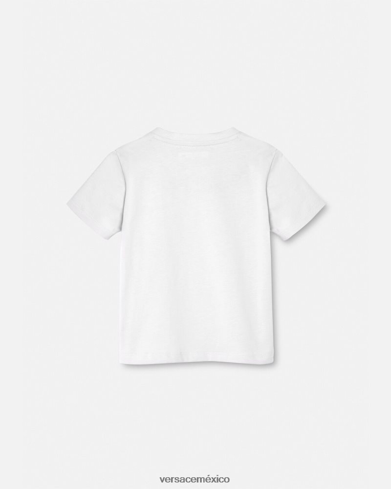 Versace camiseta para bebé medusa blanco negro ropa niños 84626J1863