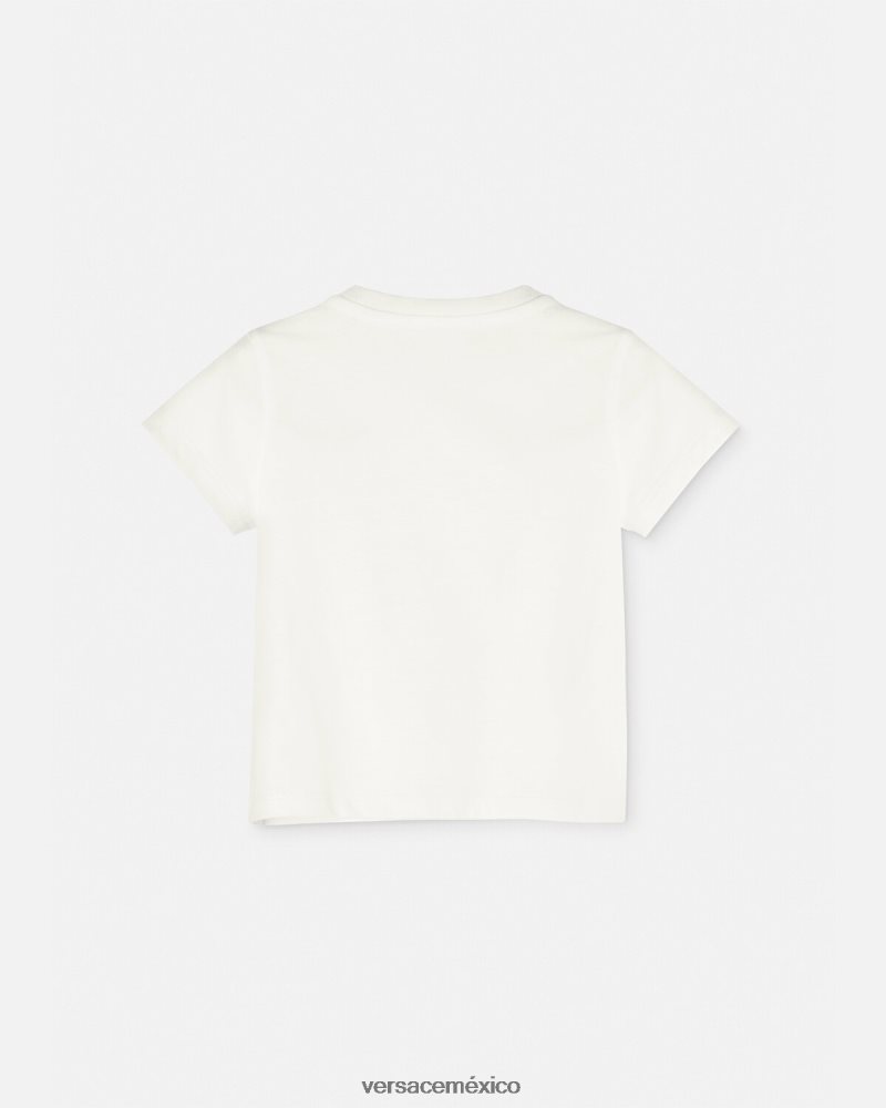Versace camiseta para bebé medusa blanco y estampado ropa niños 84626J1853