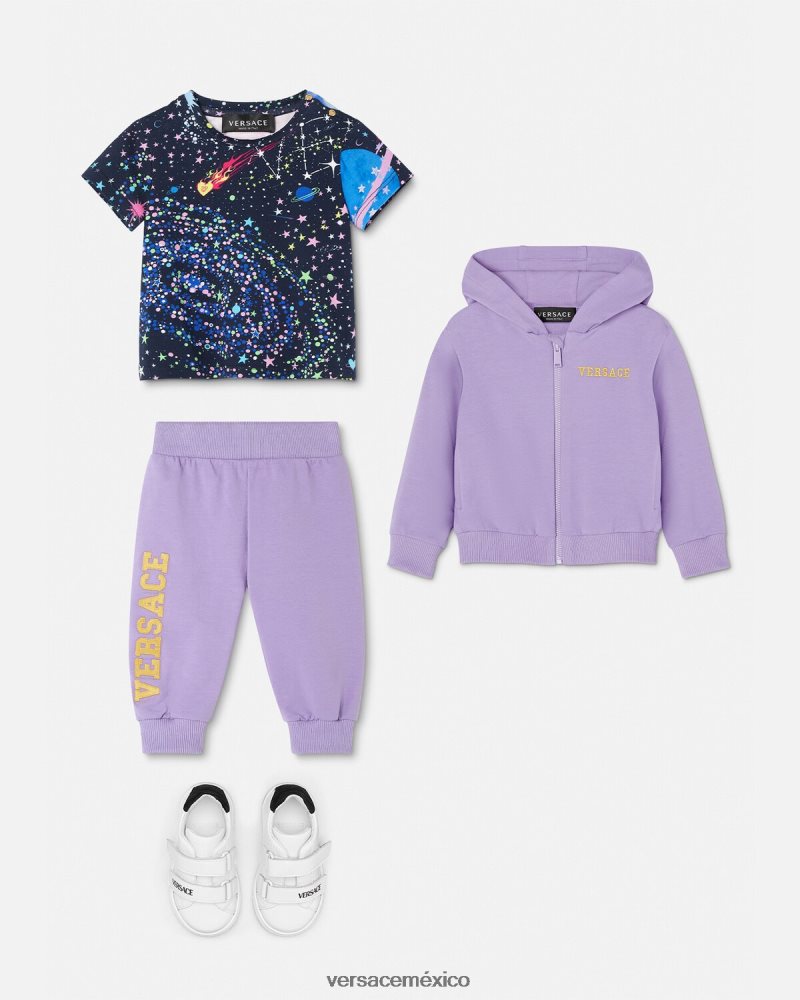 Versace medusa galaxia camiseta para bebé imprimir ropa niños 84626J1852