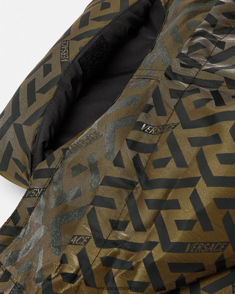 Versace chaleco acolchado la greca negro ropa niños 84626J2117