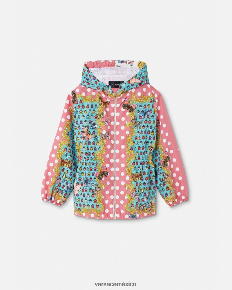 Versace chaqueta cortavientos mariposas imprimir ropa niños 84626J1937