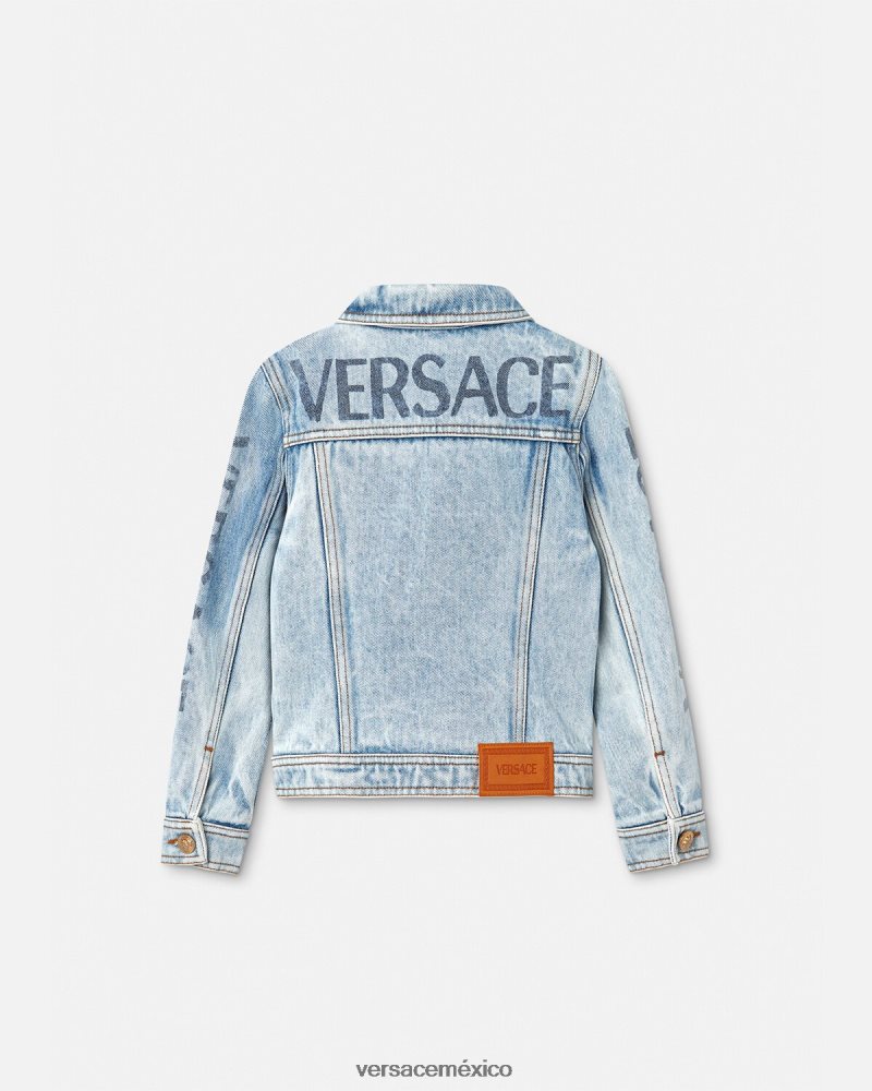 Versace chaqueta vaquera con logo azul ropa niños 84626J2131