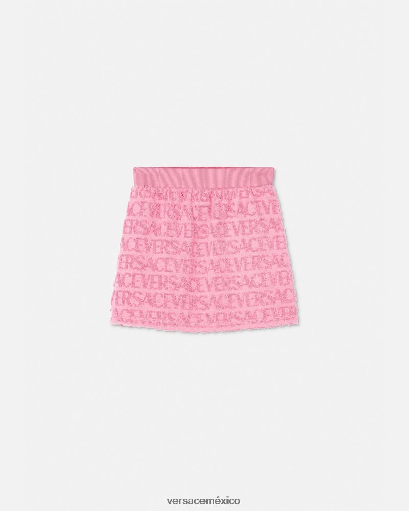 Versace falda de toalla por toda la prenda rosa ropa niños 84626J1947