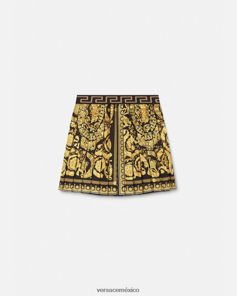 Versace falda plisada barroca imprimir ropa niños 84626J1957