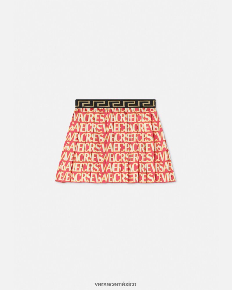Versace falda plisada por toda la prenda imprimir ropa niños 84626J1949