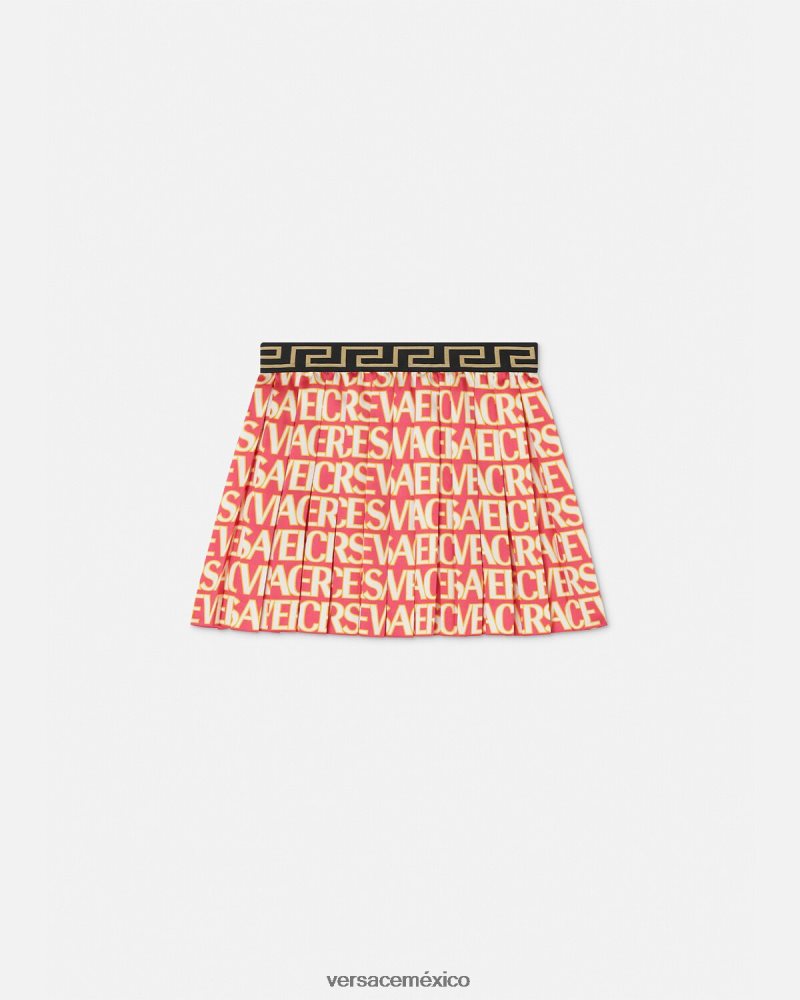 Versace falda plisada por toda la prenda imprimir ropa niños 84626J1949
