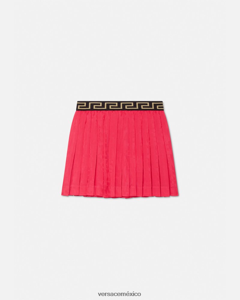 Versace falda plisada por toda la prenda rosa ropa niños 84626J1978