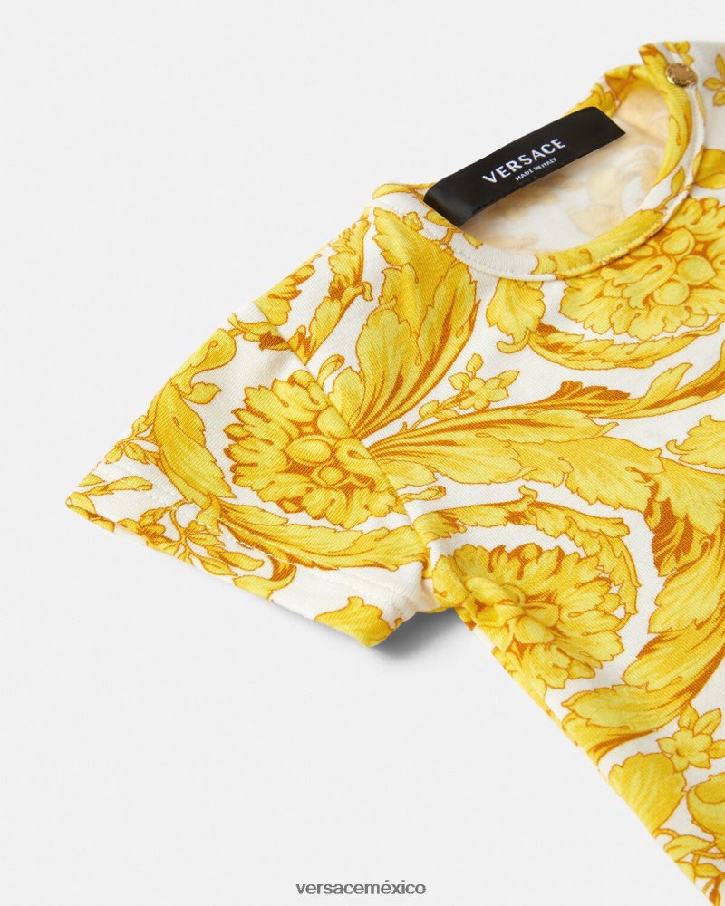 Versace mameluco de bebé barroco imprimir ropa niños 84626J1829
