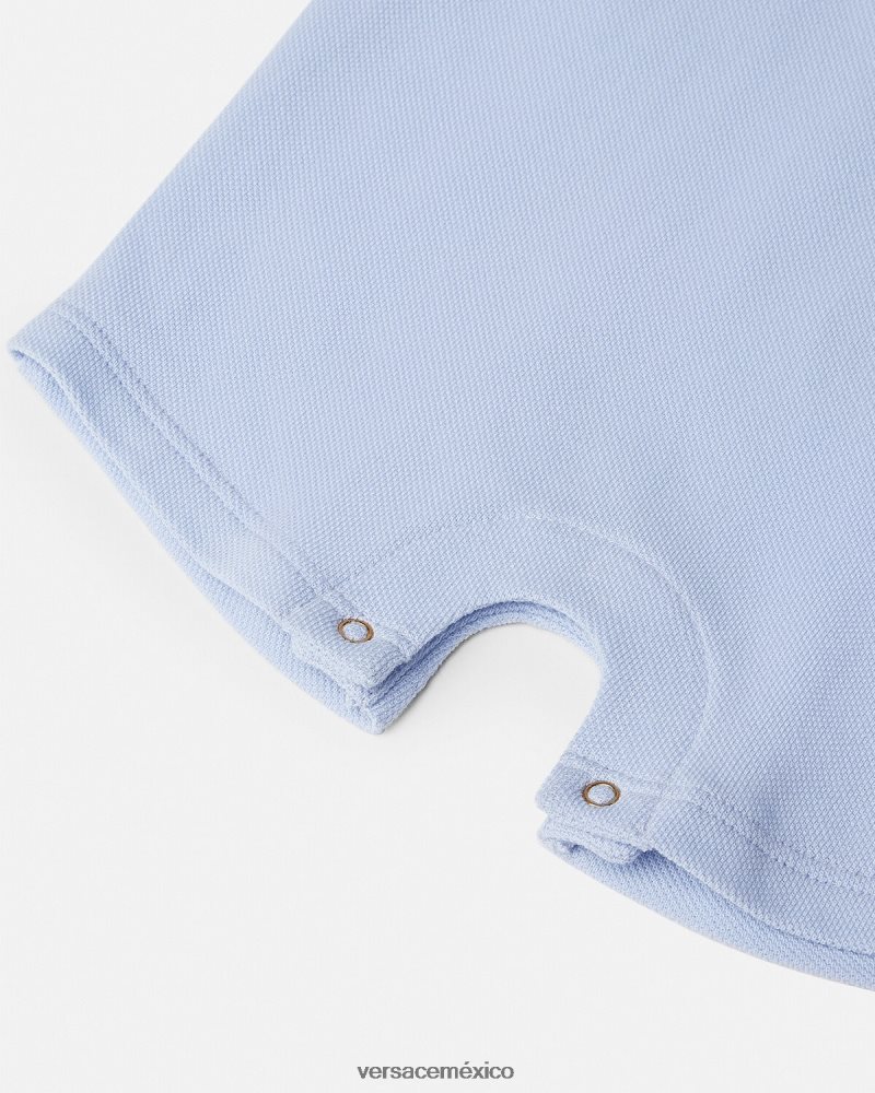 Versace mameluco del bebé de la medusa azul claro ropa niños 84626J1833
