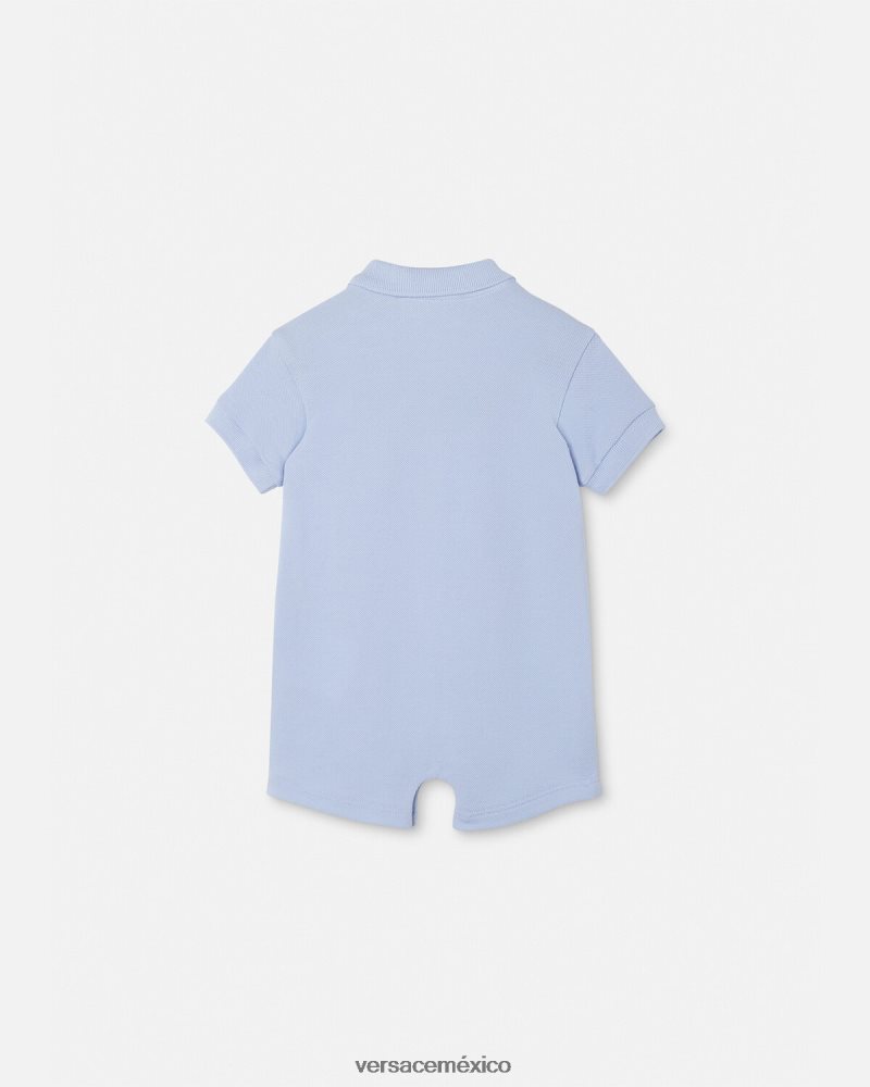 Versace mameluco del bebé de la medusa azul claro ropa niños 84626J1833