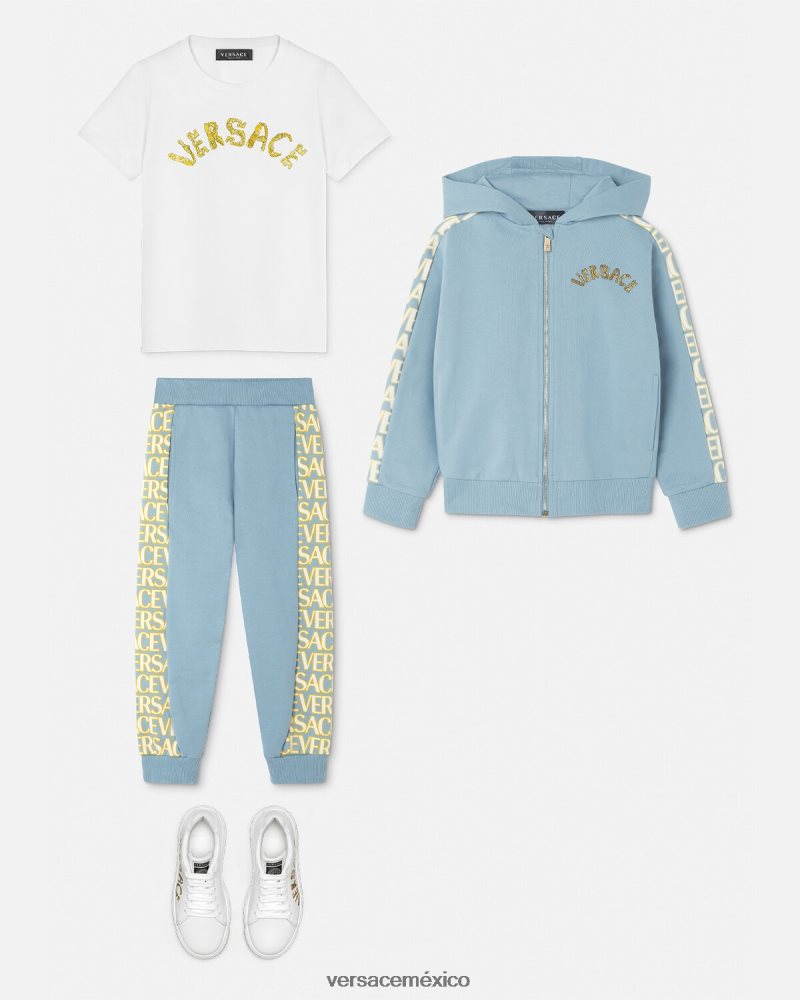 Versace pantalones de chándal azul claro ropa niños 84626J2089