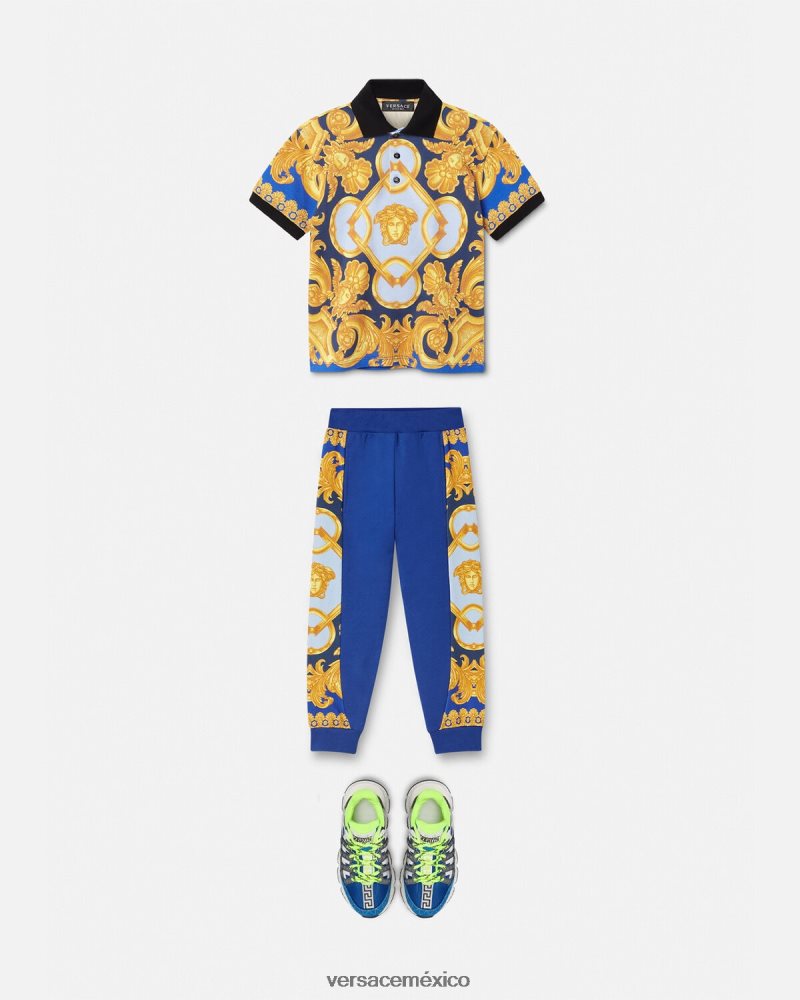 Versace pantalones de chándal barroco 660 Plano ropa niños 84626J2110