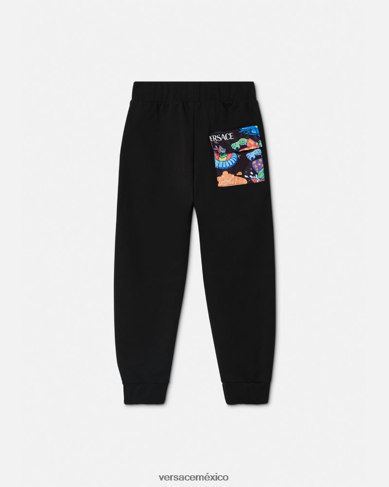 Versace pantalones deportivos con gafas de sol de medusa negro y estampado ropa niños 84626J2137
