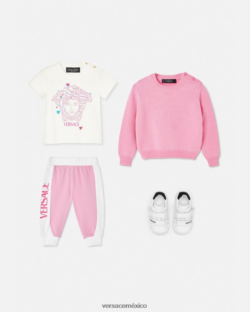 Versace pantalones deportivos con logo para bebé 6p910 ropa niños 84626J1857