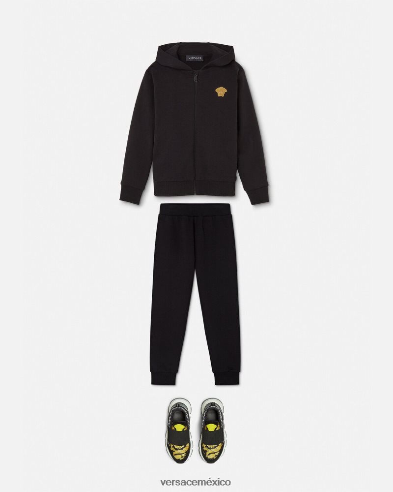 Versace pantalones deportivos con medusa negro ropa niños 84626J1967