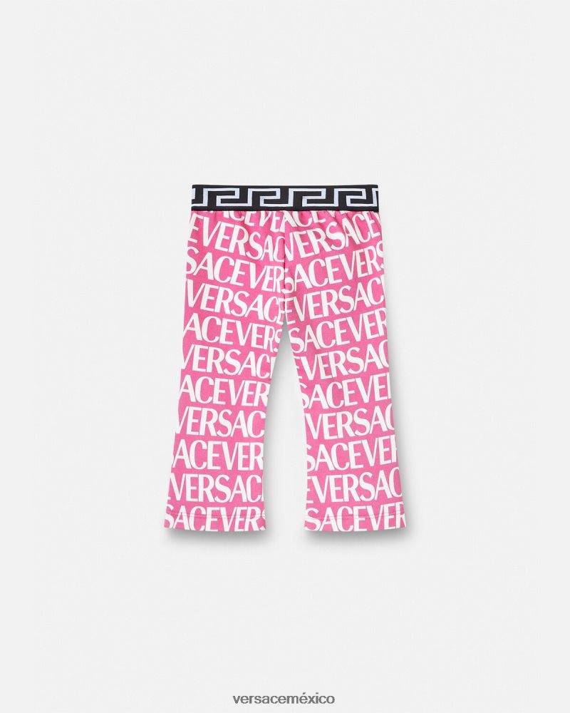 Versace pantalones deportivos para bebé rosa y estampado ropa niños 84626J1873
