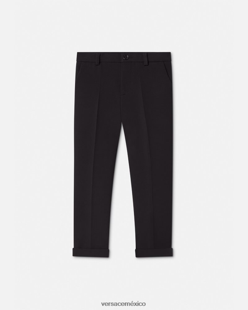 Versace pantalones formales negro ropa niños 84626J2107