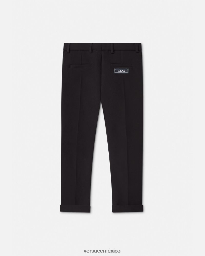 Versace pantalones formales negro ropa niños 84626J2107