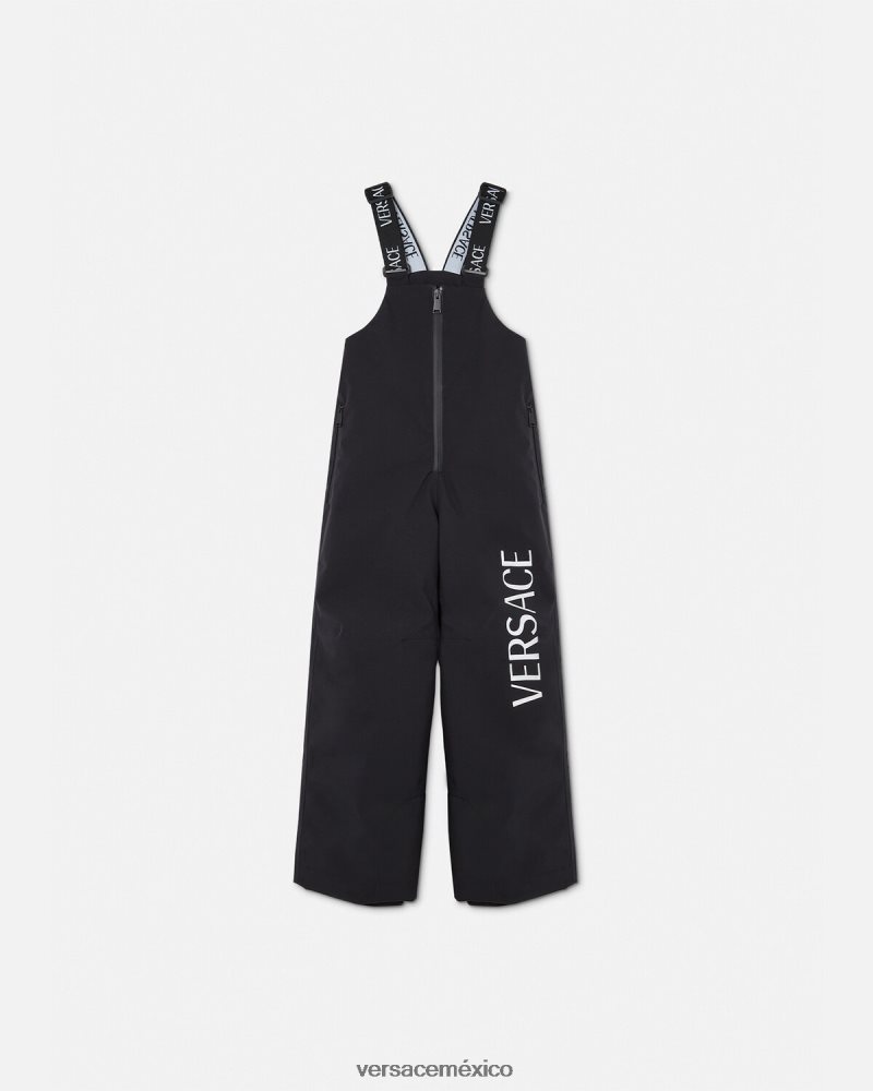 Versace pantalones para la nieve con logo negro ropa niños 84626J1968