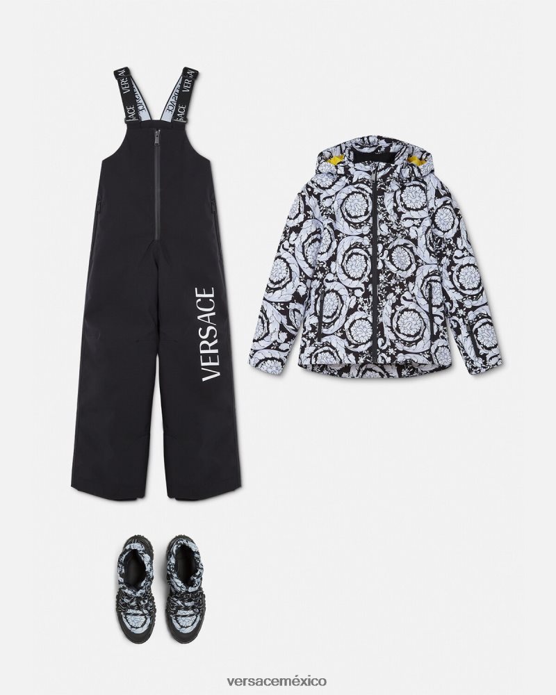Versace pantalones para la nieve con logo negro ropa niños 84626J1968