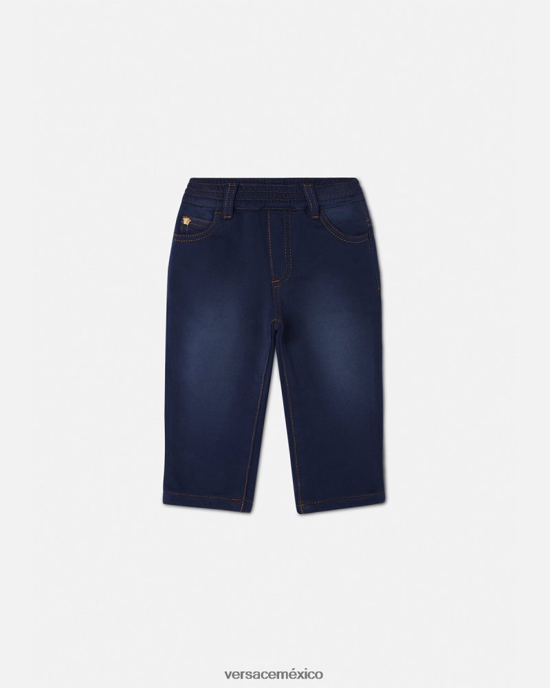 Versace vaqueros de bebé con medusa azul ropa niños 84626J1855