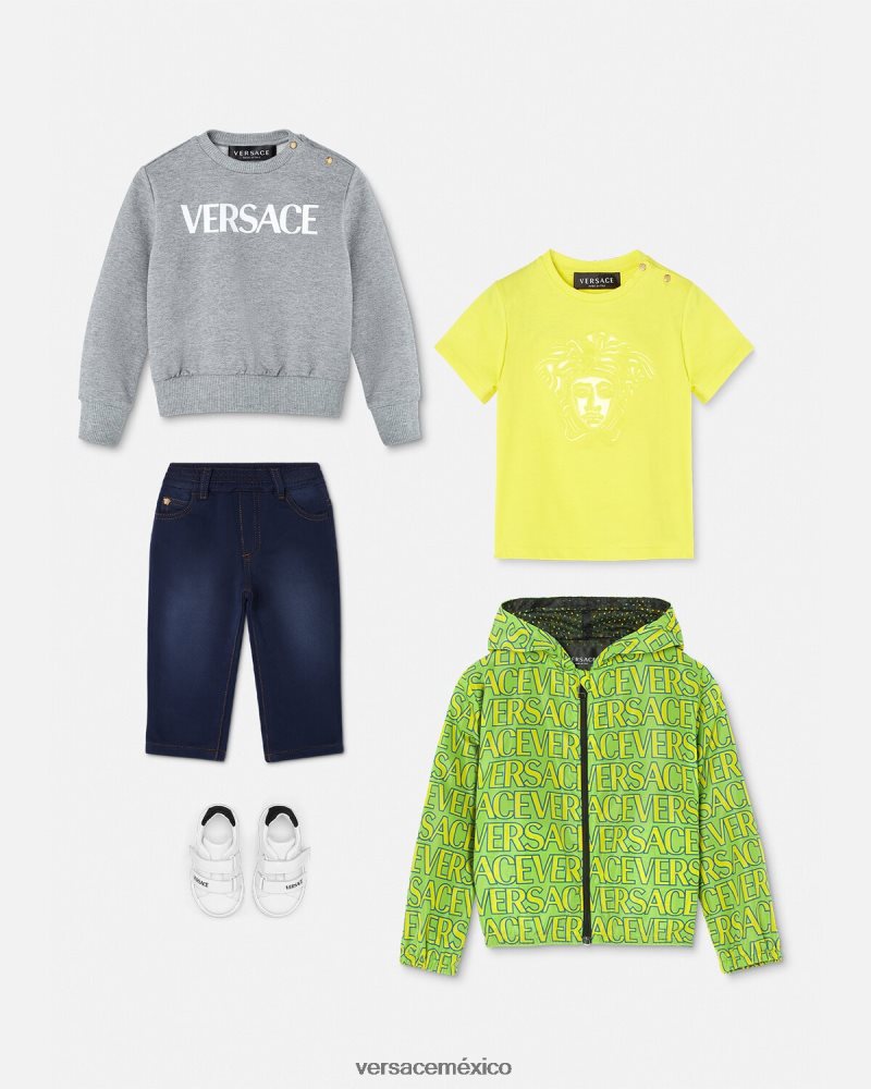 Versace vaqueros de bebé con medusa azul ropa niños 84626J1855