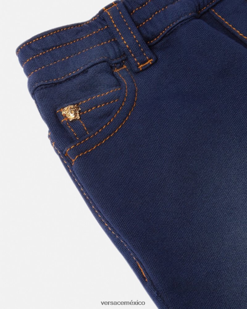 Versace vaqueros de bebé con medusa azul ropa niños 84626J1855