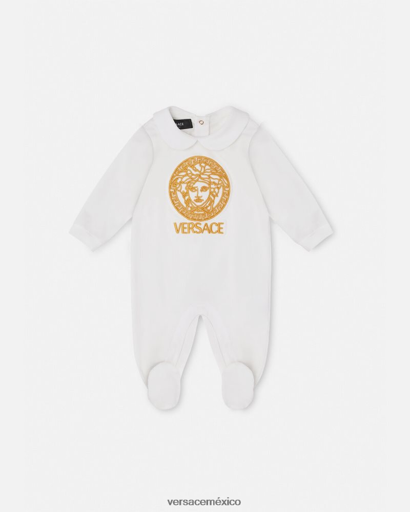 Versace pelele de medusa para bebé Oro blanco ropa niños 84626J1823