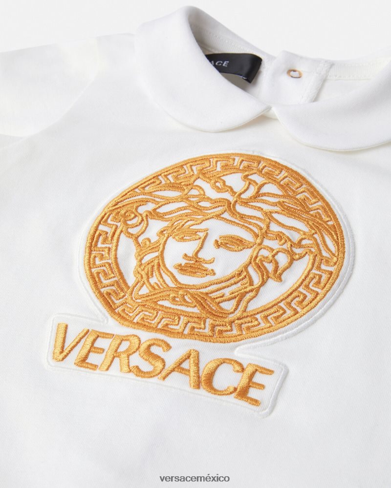 Versace pelele de medusa para bebé Oro blanco ropa niños 84626J1823