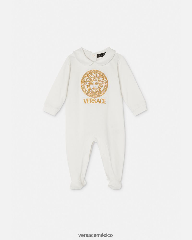 Versace pelele de medusa para bebé Oro blanco ropa niños 84626J1824