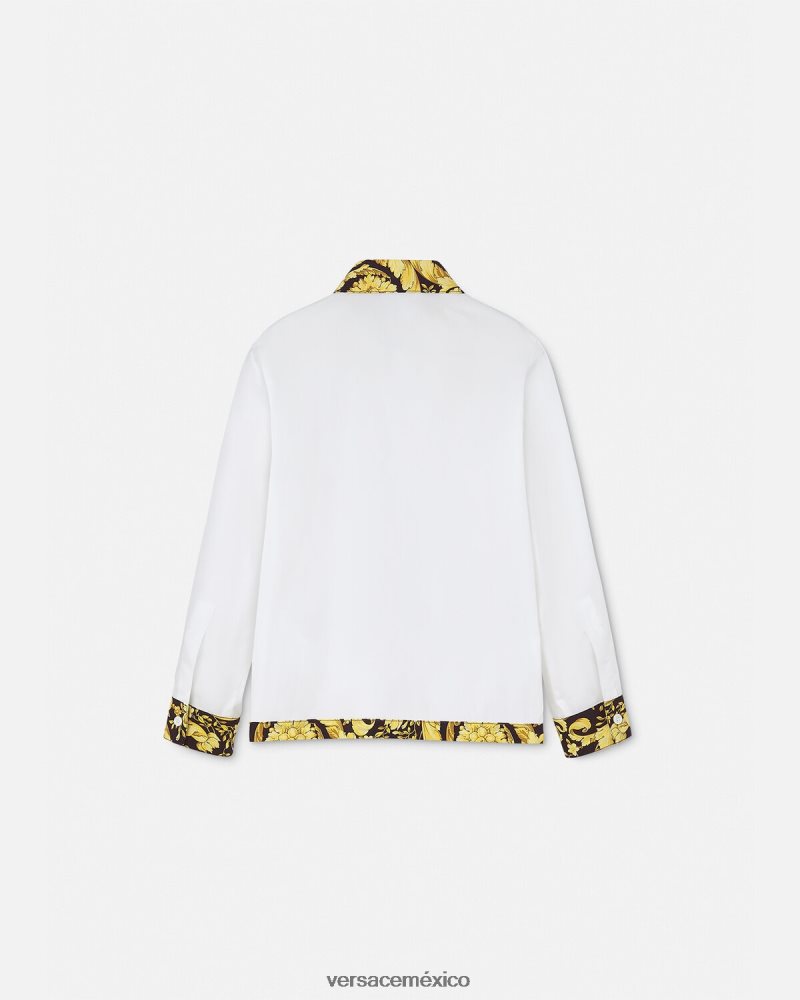 Versace camisa barroca blanco y estampado ropa niños 84626J2111