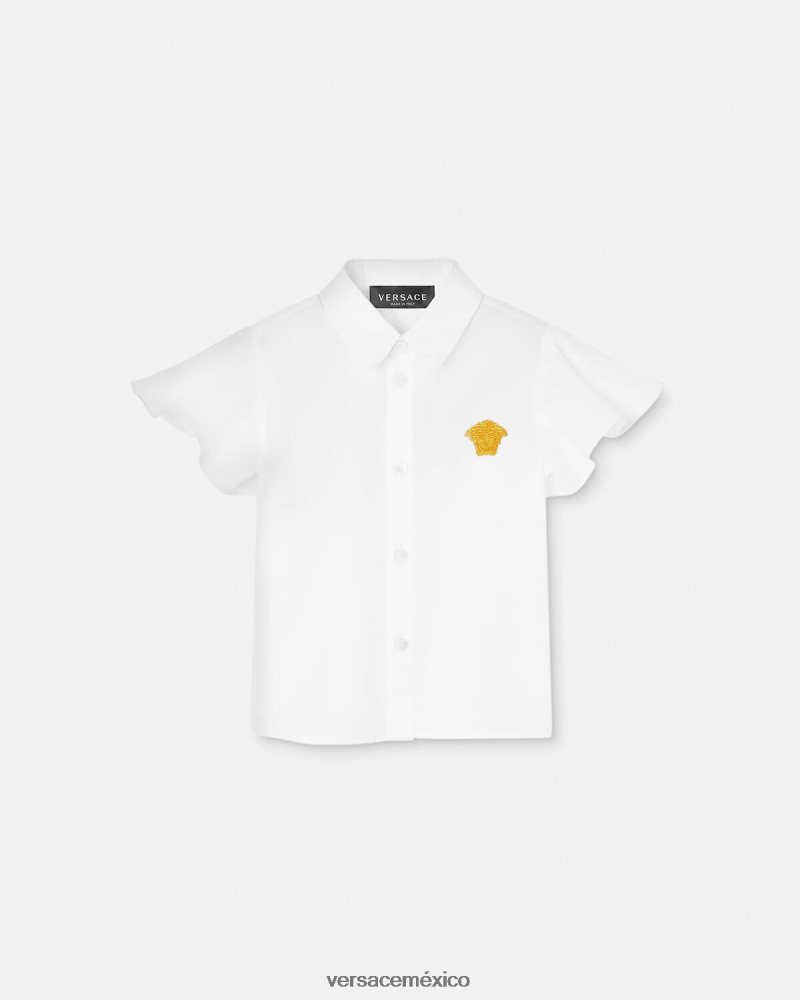 Versace camisa de bebé medusa Oro blanco ropa niños 84626J1854
