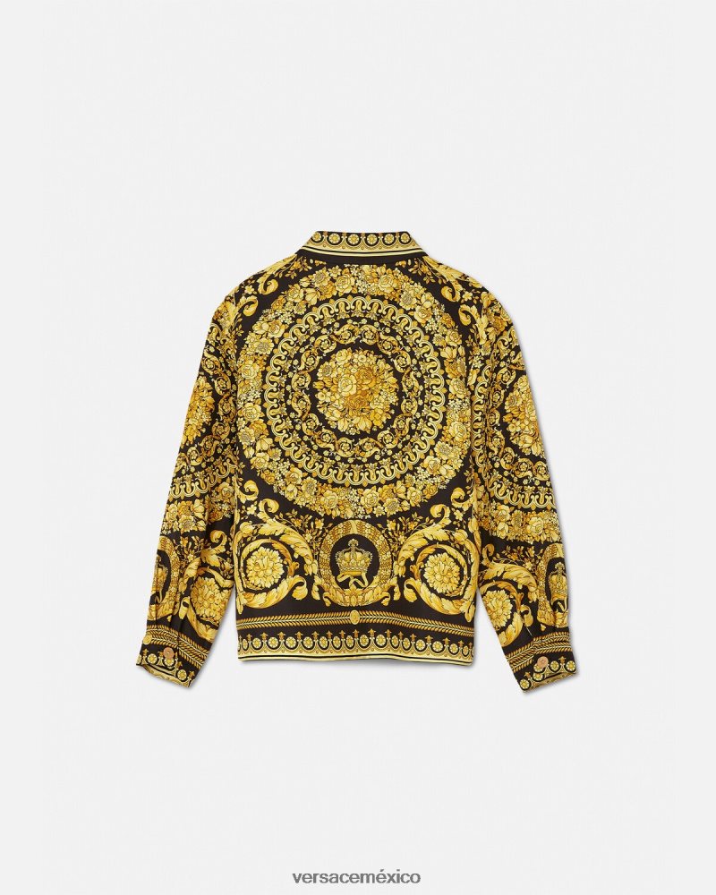 Versace camisa de seda barroco imprimir ropa niños 84626J1954