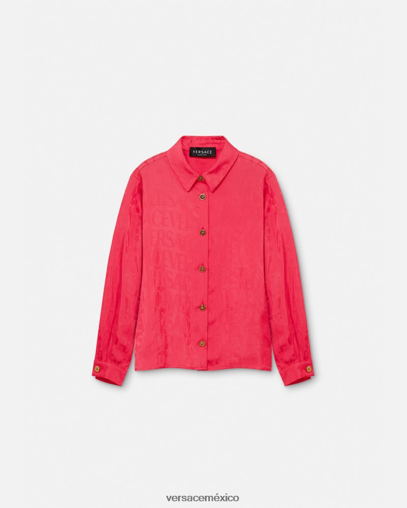Versace camisa entera rosa ropa niños 84626J1976