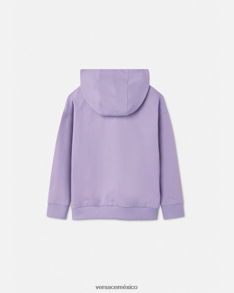Versace sudadera con capucha con imperdible lila ropa niños 84626J2009