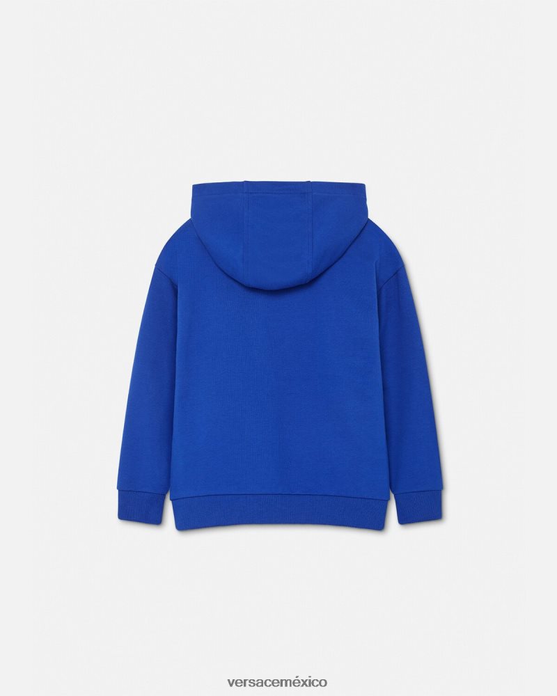 Versace sudadera con capucha de medusa de cristal azul real ropa niños 84626J2129