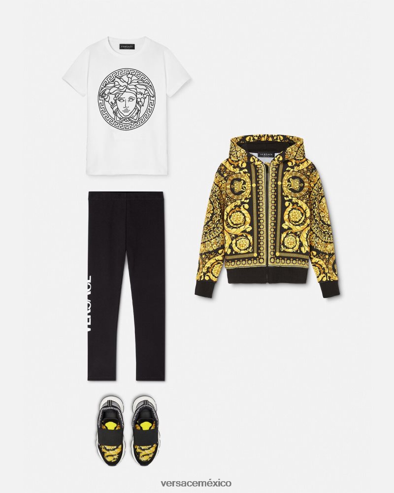 Versace sudadera con capucha y cremallera barroco imprimir ropa niños 84626J1982