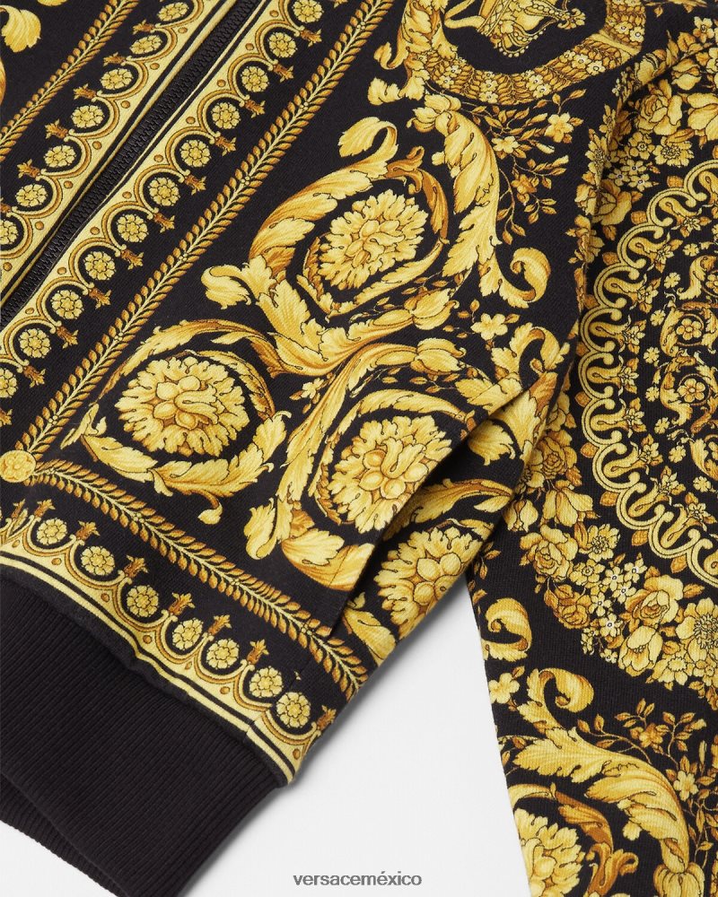 Versace sudadera con capucha y cremallera barroco imprimir ropa niños 84626J1982
