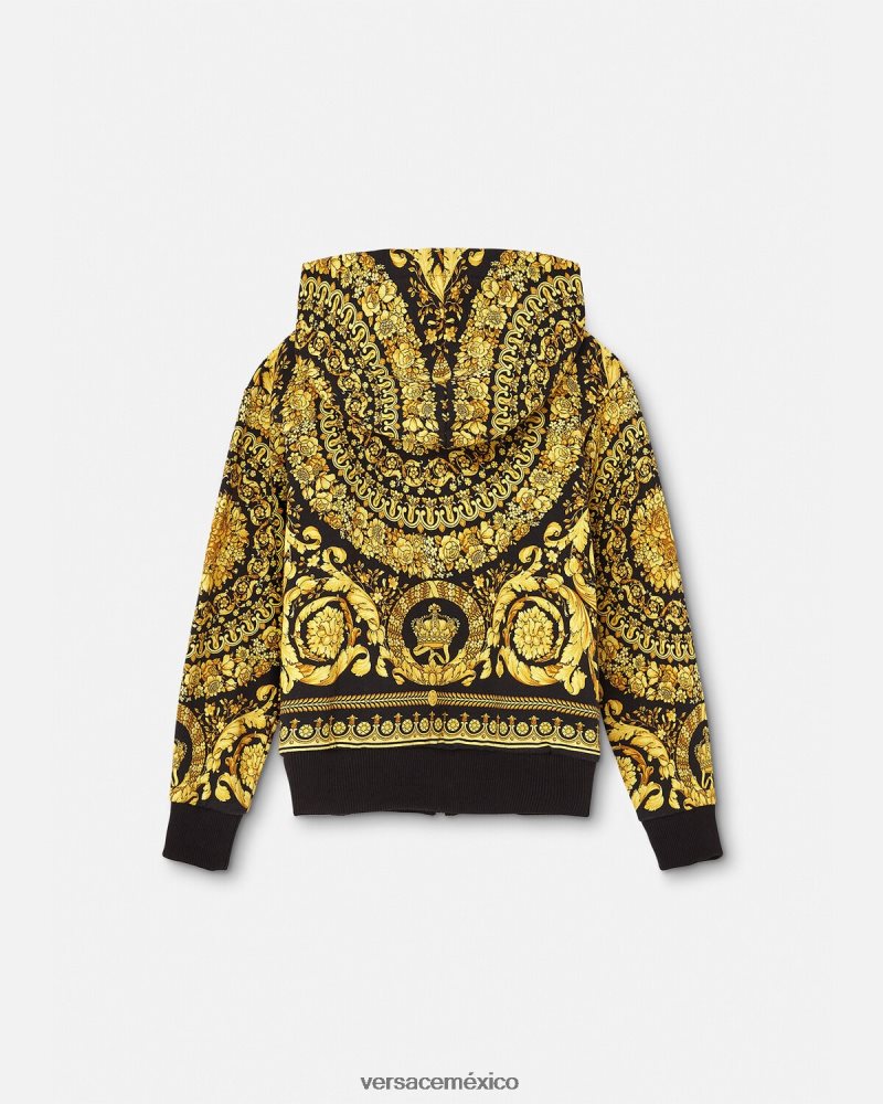 Versace sudadera con capucha y cremallera barroco imprimir ropa niños 84626J1982