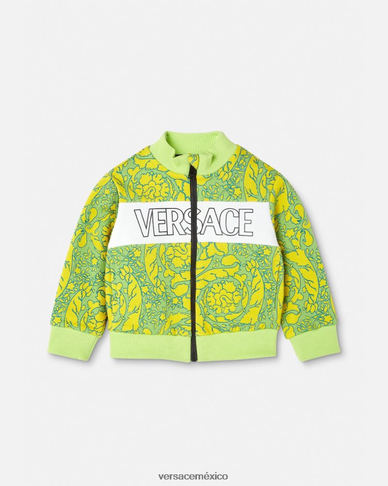 Versace sudadera bebé silueta barroco imprimir ropa niños 84626J1880